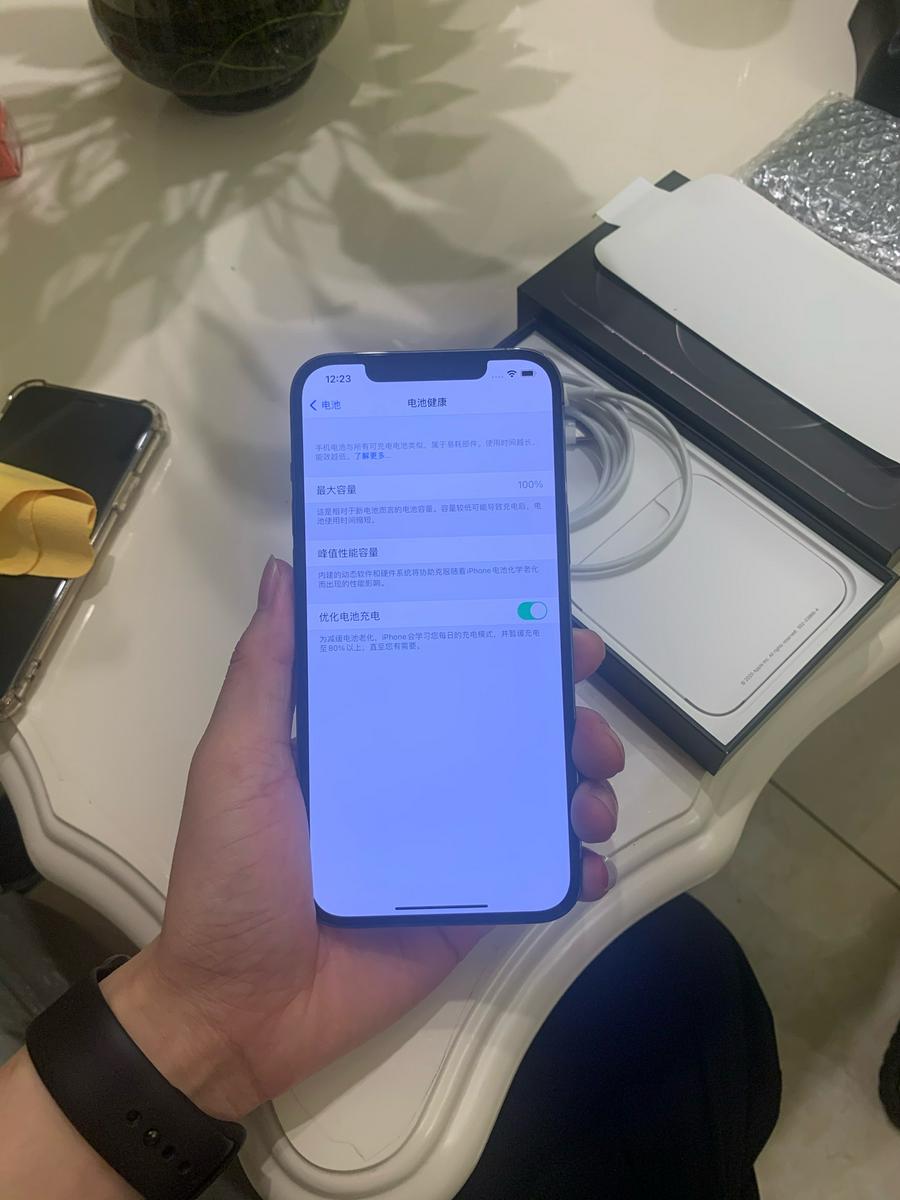 苹果12pro max国行128g7599盒子配件齐全电池容量健康